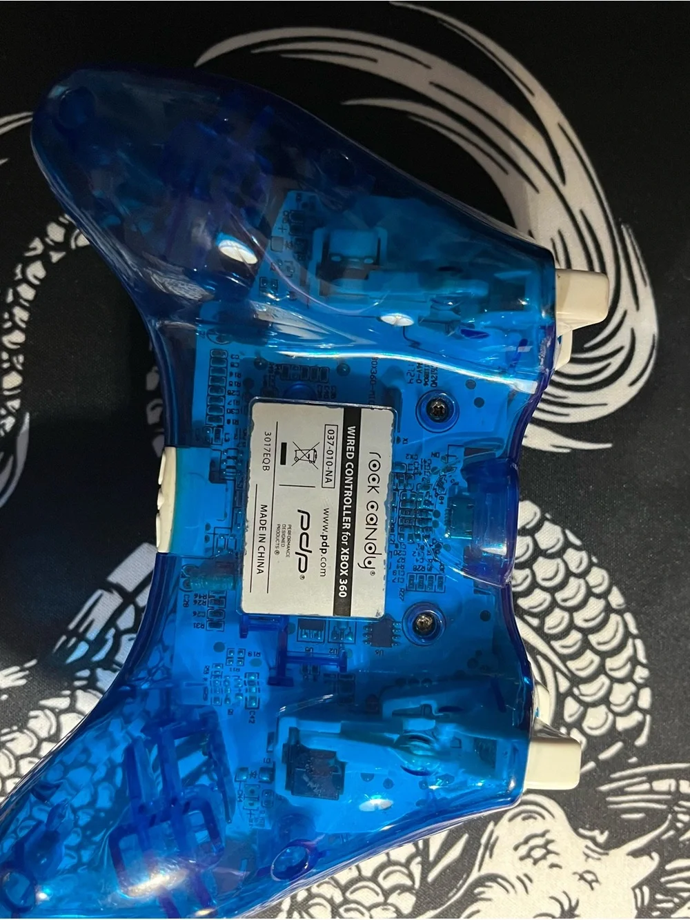 Rock Candy Translucent Blue Wireless Gaming Controller for Xbox 360